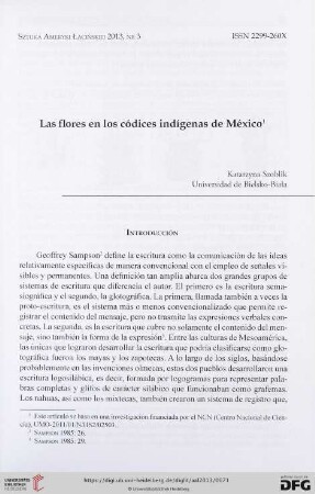 Las flores en los códices indígenas de México
