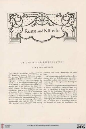 Original und Reproduktion