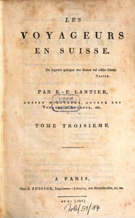 Les voyageurs en Suisse, 3