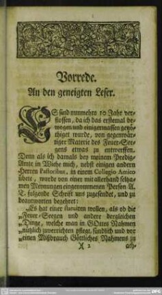 Vorrede an den geneigten Leser
