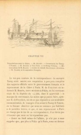 Chapitre VII. Négociations avec la Chine. -