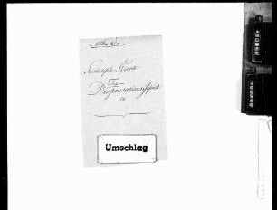 Ehedispensationsgesuche (1826-1876)
