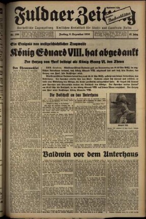 Ausgabe vom Freitag, den 11. Dezember 1936.
