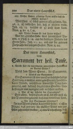 Das vierte Hauptstück, vom Sacrament der heil. Taufe