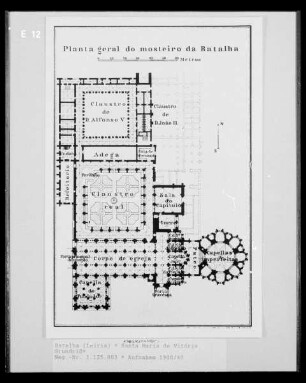 Batalha: Grundriss Kloster Santa Maria da Vitória