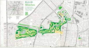 Hansjakob, Gottfried; München, Westpark; IV. Internationale Gartenbau-Ausstellung 1983 (IGA), Mollgelände - Ausstellungsbeschreibung (Lageplan)