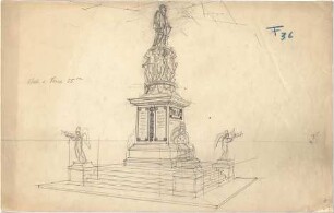 Thiersch, August ; Grab - und Denkmäler, Kriegergedenktafeln - Denkmal (Perspektive)
