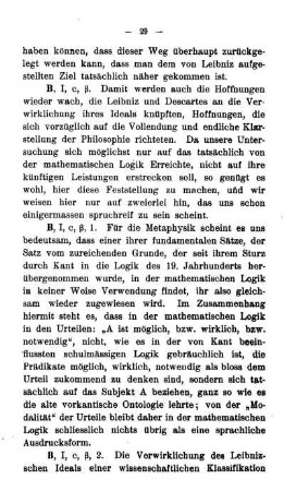 1. Der Satz vom zureichenden Grunde.