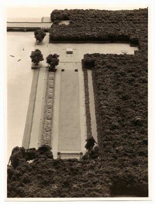 Gartenanlage Frankfurter Wiesen / Richard-Wagner-Hain / Richard-Wagner-Denkmal, Leipzig: Modellfoto Richard-Wagner-Hain und Richard-Wagner-Denkmal
