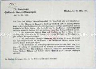Rundschreiben des stellvertretenden Generalkommandos des VII. Armeekorps an die Presse zur Verurteilung Deutscher wegen der Unterstützung von Kriegsgefangenen