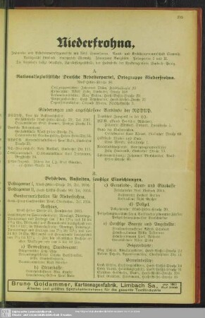A. Nationalsozialistische Deutsche Arbeiterpartei, Ortsgruppe Niederfrohna