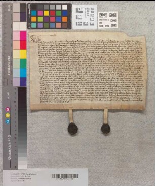 Der Kirchherr Heinrich Hudepol zu Warendorf und Brüder stellen Abt Arnd und dem Kloster Marienfeld einen Schuldbrief aus. Zeugen: Heinrich Dusterbeke und Heinrich Marqwart, Schreiber.