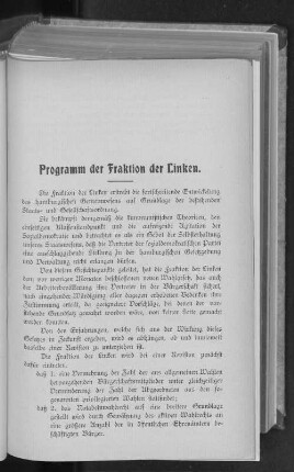 Programm der Fraktion der Linken.