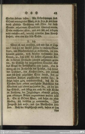 §. 24. Die heilige Schrift ist die einzige Richtschnur unsers Glaubens