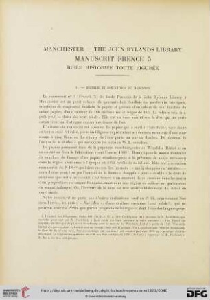 7: Manchester - The John Rylands Library : manuscrit French 5, Bible historiée toute figurée