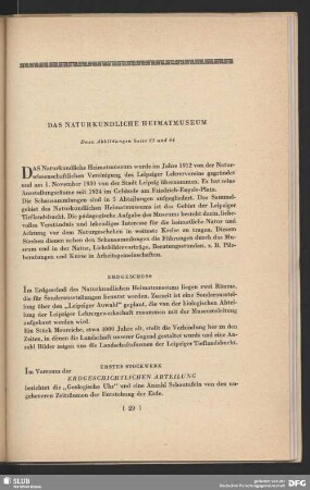 Das naturkundliche Heimatmuseum