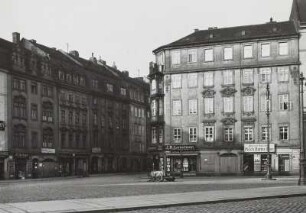 Neustädter Markt, Blick nach Westen in die Einmündug Große Meißner Straße und auf die Große Meißner Straße 2, rechts