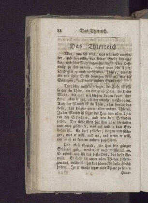Das Thierreich.