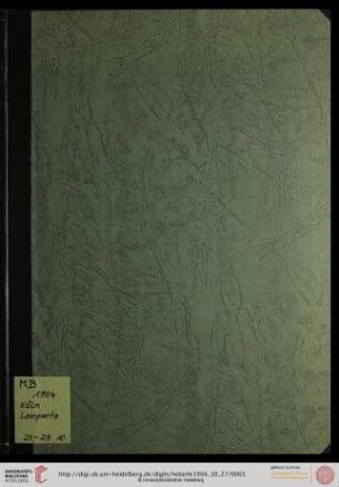 Versteigerung zu Köln / J. M. Heberle (H. Lempertz' Söhne): Collection Bourgeois Frères : Katalog der Gemälde ; Gemälde von Meistern des XIV. bis XVIII. Jahrhunderts ; Gemälde, Zeichnungen etc. neuzeitiger Meister ; Versteigerung zu Köln bei J. M. Heberle (H. Lempertz' Söhne), 27., 28. und 29. Oktober 1904