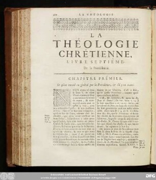 Livre Septiéme. De la Providence.