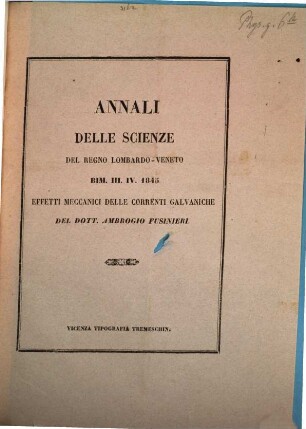 Annali delle science del Regno Lombardo-Veneto. 1845