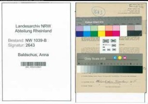 Entnazifizierung Anna Baldschus , geb. 09.11.1894 ()