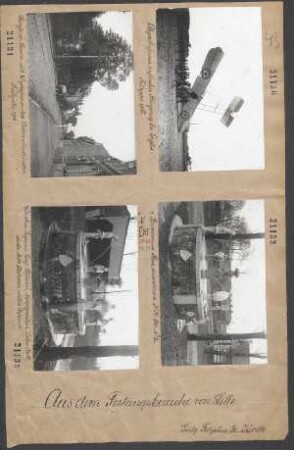 Abgeschossenes englisches Flugzeug bei Englos