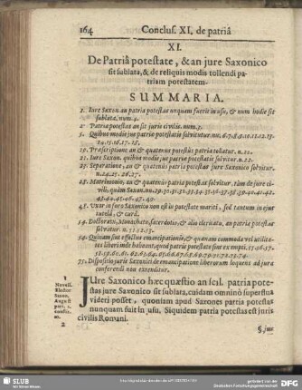 XI. De Patria potestare, & an iure Saxonico sit sublata, & de reliquis modis tollendi patriam potestatem