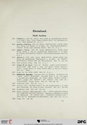 Rheinland (Nr. 3011-3647)