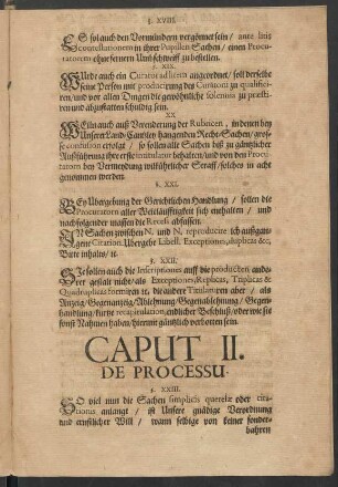 Caput II. De Processu