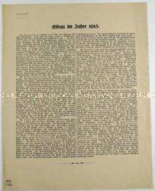 Sonderdruck mit dem Rechenschaftsbericht des Gemeinderates Eibau für das Jahr 1915
