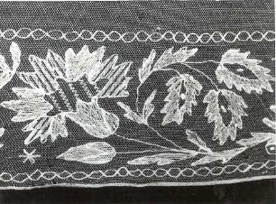 Detail des Halstuches der Bautzener Tracht : Bildende Volkskunst - Flachsfaser. Ausschnitt eines Halstuches der ehemaligen Bautzener Tracht.