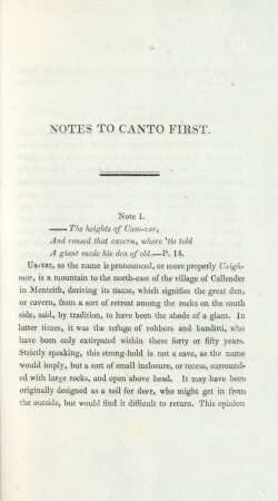 Notes to Canto First