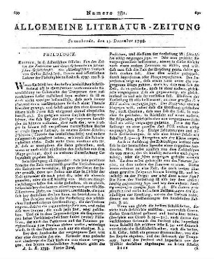 Gedike, F.: Lateinische Chrestomathie. Für die mittlern Klassen. Nach der zweiten Ausgabe ins Deutsche übersetzt. Breslau: Meyer 1797