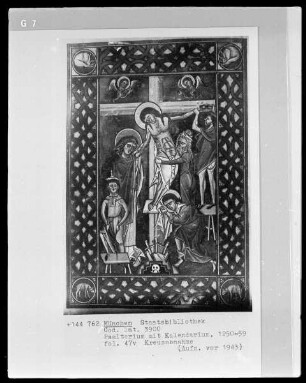 Psalterium mit Kalendarium — Kreuzabnahme, Folio 47verso