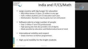 2nd HLF - Hot Topic Presentations - Mathematics and Computer Science in Developing Nations: Viewpoint from India