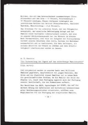 Die Vorbereitung der Jugend auf das selbstständige Familienleben