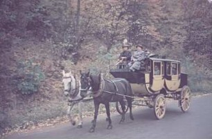 Thüringen. Postkutsche im Schwarzatal