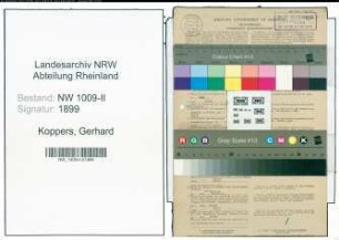 Entnazifizierung Gerhard Koppers , geb. 25.06.1882 (Gastwirt)