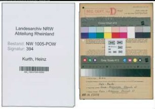 Entnazifizierung Heinz Kurth , geb. 13.02.1922 (Seemann)