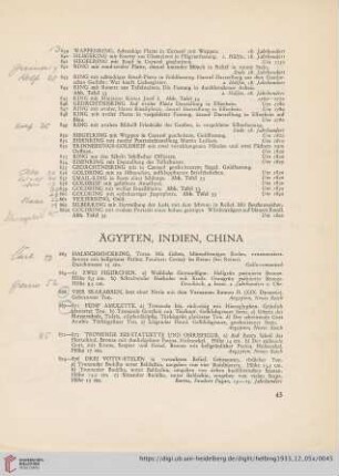 Ägypten, Indien, China (Nr. 863-886)