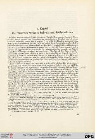 5. Kapitel: Die römischen Mosaiken Südwest- und Süddeutschlands