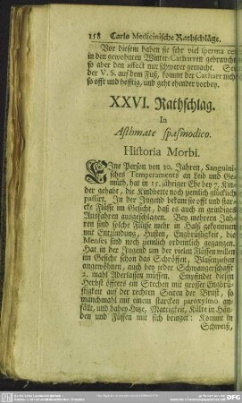 XXVI. Rathschlag. In Asthmate spasmoedico