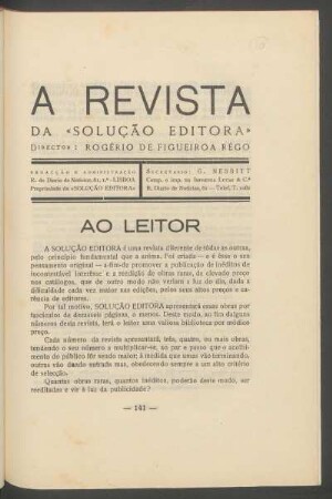 Ao leitor