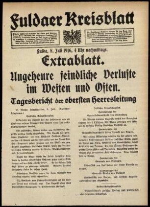 Ausgabe vom Samstag, den 08. Juli 1916.