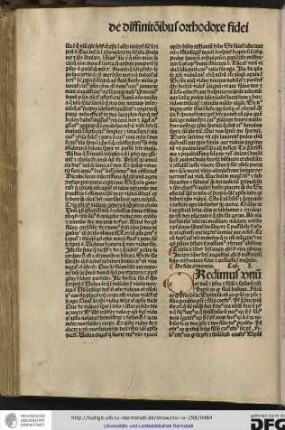 Credimus unum esse deum et patrem et filium et spiritumsanctum, patrem eo quod filium habeat...