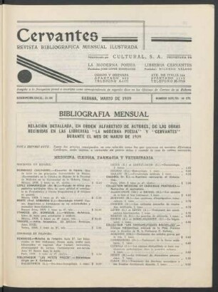 Bibliografía mensual