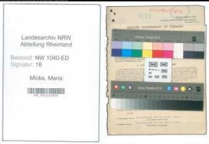 Entnazifizierung Maria Micke , geb. 22.07.1898 (Lehrerin)