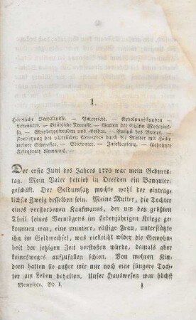 1. Häusliche Verhältnisse .- Unterricht. - Erholungsstunden ...