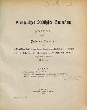 Jahresbericht. 1880/81 = 54
